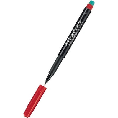 Faber-Castell Перманентен тънкописец Faber-Castell OHP S Черве (1602008-07-1005210214)