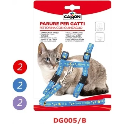 Camon Kitten - Комплект повод с нагръдник с декорация за котки 10/1200мм