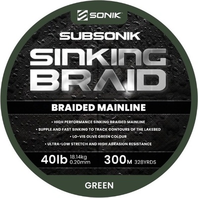 Sonik Šňůra Subsonik Sinking Braid 300m 0,20mm 40lb