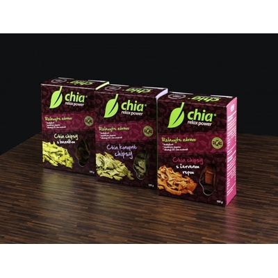 CHIA CHIPSY bezlepkové v 3 príchutiach Konopné Chia power 100 g