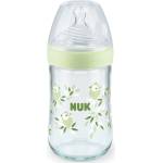 Nuk Стъклено шише със силиконов биберон NUK - Nature Sense, Softer, TC, 240 ml, размер M, Зелено (10745117-Зелен)