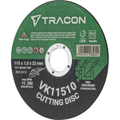 Tracon rezný kotúč 115 x 1,0 x 22 mm VK11510