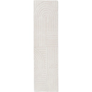 Flair Rugs Ръчно изработена вълнена пътека в цвят слонова кост 60x230 cm Zen Garden - Flair Rugs (503119381730)