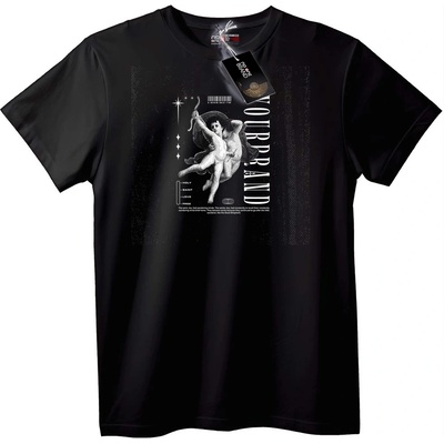 NOONEBRAND Тениска Черупков Ангелски Дизайн - 5XL, Black