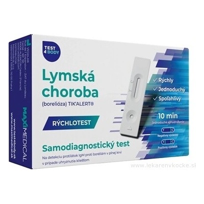 Maximedical Rýchlotest na lymskú boreliózu domáci test z krvi po uštipnutí kliešťom 1 ks