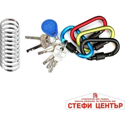 Paolo КЛЮЧОДЪРЖАТЕЛ pa620 КАРАБИНЕР - 6 ЦВЯТА (1851995)