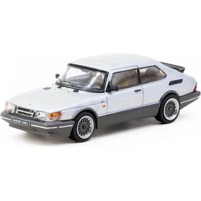 Saab 900 Turbo stříbrná 1:64 Tarmac Models