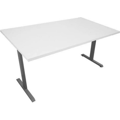 ZLKL Kancelářský stůl 140 x 70 cm šedá podnož / bílá deska P00056-11