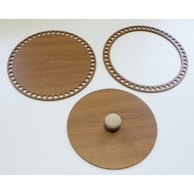 Set prstenec + dno + víko + knopka- dekor TŘEŠEŇ 22,5 cm typ A3