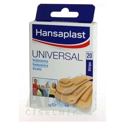 Beiersdorf Hansaplast Universal Water resistant vodeodolná náplasť 20 ks