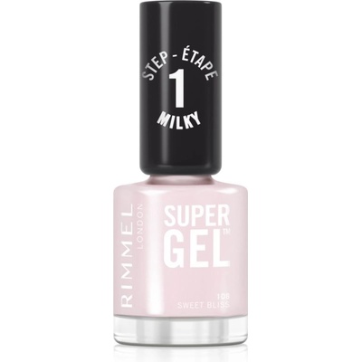 Rimmel Super Gel gelový lak na nehty bez užití UV/LED lampy odstín 108 Sweet Bliss 12 ml