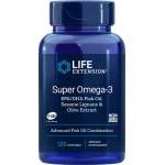 Life Extension Супер Омега-3 (с лигнан от сусам и екстракт от маслина), 120 софтгел капсули (01982 le)