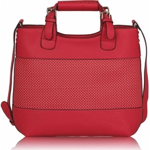 L&S Fashion perforovaná kabelka LS00268 růžová