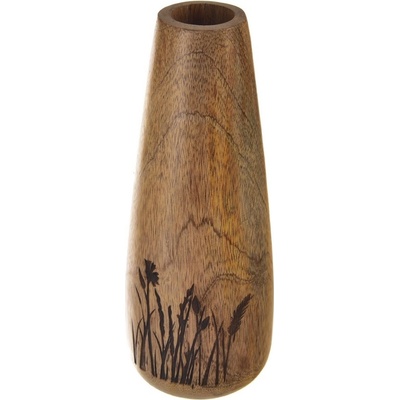 InDecor Váza z mangového dřeva Louka, 10 x 10 x 25 cm – Zboží Dáma