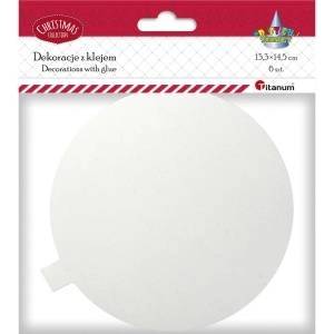 TITANUM Cardboard Decorations with Adhesive Christmas Ball 6pcs