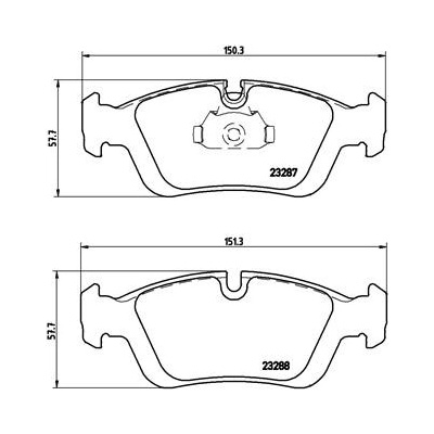BREMBO Sada brzdových platničiek kotúčovej brzdy P06024