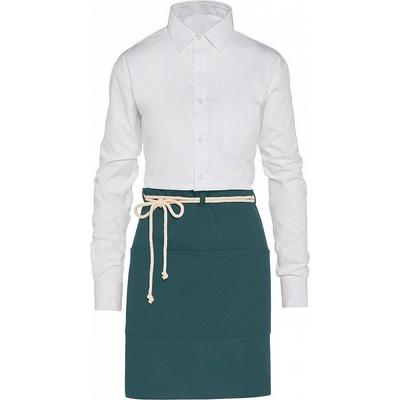 SG Accessories Bistro Ex JASSZ Bistro Krátká keprová zástěra Corsica se šňůrkou a kapsou petrolejová