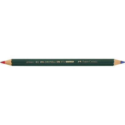 Faber-Castell 873 шестоъгълна дебела червена/синя пощенска марка FC117500 (FC117500)