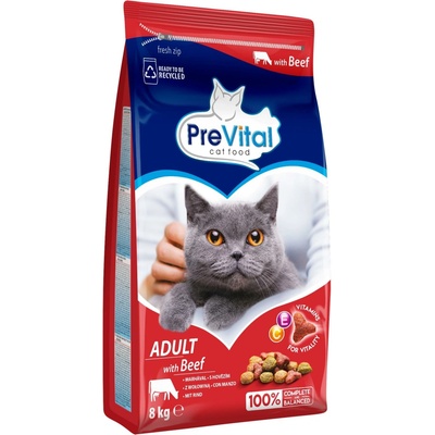 PreVital Kočka Hovězí 8 kg