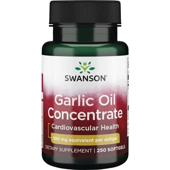 Swanson Garlic Oil, 500 mg, 250 меки капсули, Swanson (SW393)