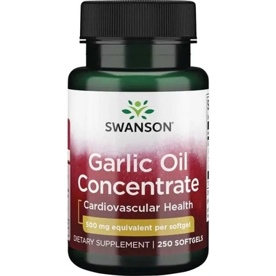 Swanson Garlic Oil, 500 mg, 250 меки капсули, Swanson (SW393)