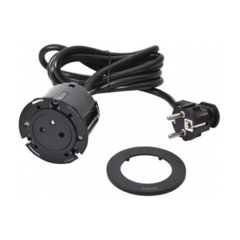 Legrand INCARA Furniture socket DISQ 60 2p+with 2, 0 m black 654721