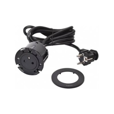 Legrand INCARA Furniture socket DISQ 60 2p+with 2, 0 m black 654721