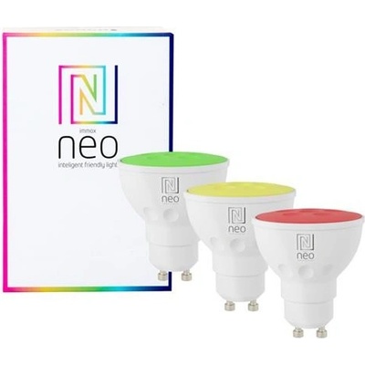 Immax NEO sada 3x smart žárovka LED GU10 4,8W RGB+CCT barevná a bílá, stmívatelná, zigbee