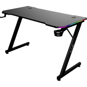 The G-Lab Бюрото за геймъри на G-Lab - K DESK ELECTRON EX (120x60cm, метал, поставка за чаша, поставка за слушалки, черно, RGB LED) K-DESK-ELECTRON-EX (K-DESK-ELECTRON-EX)