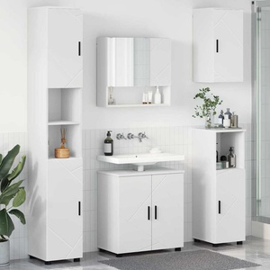 vidaXL Комплект мебели за баня 5 бр. Бяло 61 x 35 x 64 см (3392983)