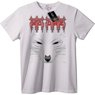 NOONEBRAND Тениска Никой Вълк - M, White