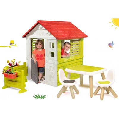 Smoby Set domeček Lovely a posezení na zahrádce