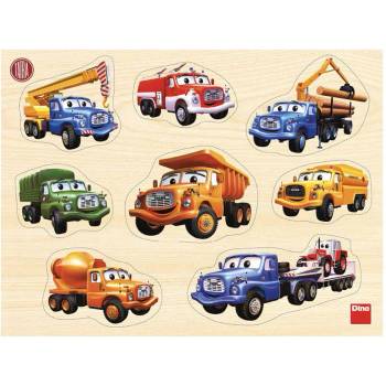 Image 1 of Dino - Puzzle Drevená vkládačka Tatra 8 dielikov - 1 - 39 piese