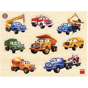 Dino - Puzzle Drevená vkládačka Tatra 8 dielikov - 1 - 39 piese