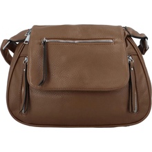 Trendy dámská koženková crossbody kabelka Laura khaki