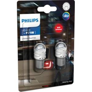 Philips Крушка, LED, стоп светлини PHILIPS P21W, 12V, 1, 75W, 65lm, 2 бр