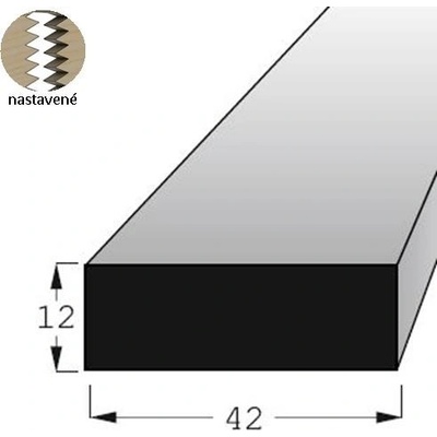 Lať podkladová 42x12mm, délka 240cm, nastavovaná
