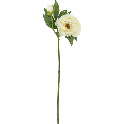 Bloomingville Umělá květina Peony White 62 cm, bílá barva, plast