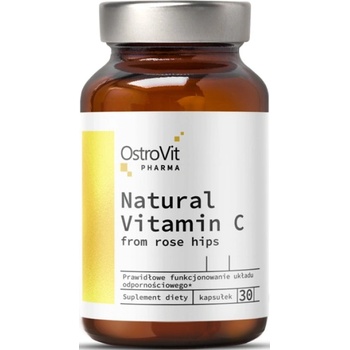 Image 1 of OstroVit Natural Vitamin C 1000 mg / from Rose Hips [30 капсули]