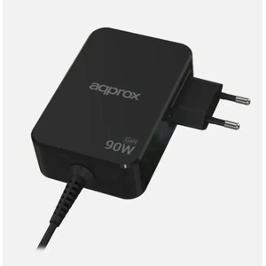 Approx Зарядно за телефон - USB Type-C, 90 W бързо зарядно + кабел 1, 8 м, черно (APPA90GAN)