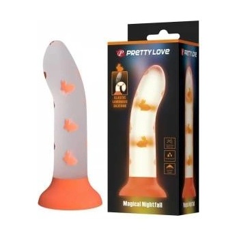 Boss of Toys Pretty Love Magical Nightfall Intimate Machine Luminous Orange Silicone 17.5cm