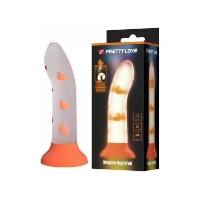 Boss of Toys Pretty Love Magical Nightfall Intimate Machine Luminous Orange Silicone 17.5cm