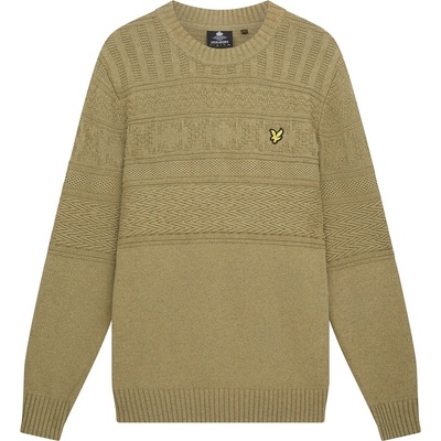 Lyle & Scott Пуловер Lyle and Scott Guernsey Crew Neck Jumper - Seaweed