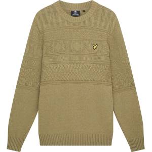 Lyle & Scott Пуловер Lyle and Scott Guernsey Crew Neck Jumper - Seaweed
