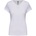 Kariban v-neck k3015 / Дамска еластична тениска с къс ръкав - бяла l (20301500103)