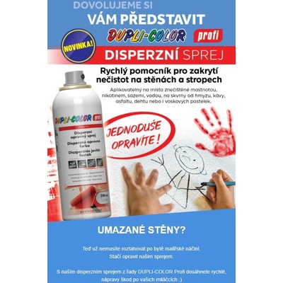 Dupli Color PROFI Disperzní sprej na stěny bílá 200ml – Hledejceny.cz