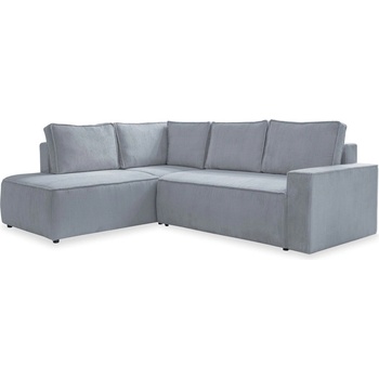 Miuform Светлосив разтегателен ъглов диван от рипсено кадифе (ляв ъгъл) Brave Dave - Miuform (1655PO55)