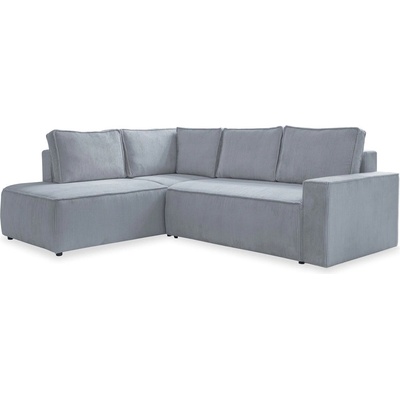 Miuform Светлосив разтегателен ъглов диван от рипсено кадифе (ляв ъгъл) Brave Dave - Miuform (1655PO55)