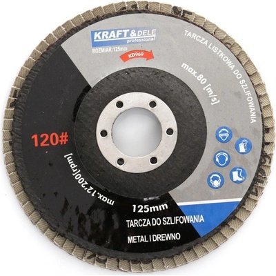 Lamelový brusný kotouč Kraft&Dele KD968, 120 mm, 1 ks