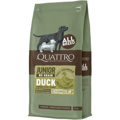 Quattro Junior AB bez obilovin s Kachnou 12 kg